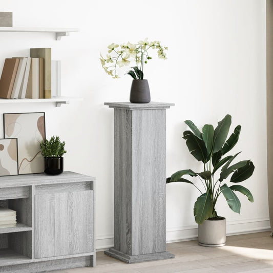 Blomsterstativ Pidestall med oppbevaring Sonoma Grå 31x30x90 cm