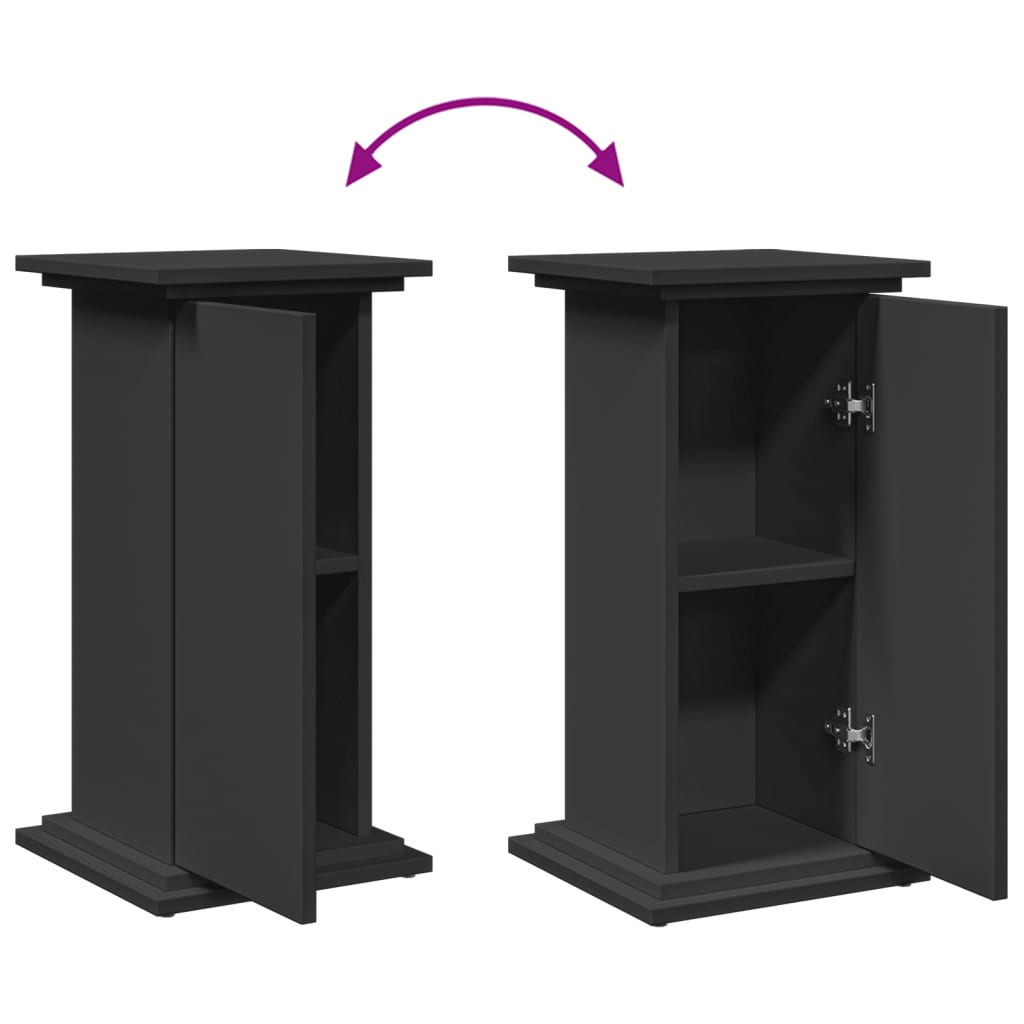 Pidestall med oppbevaring hvit 31x30x60 cm konstruert tre