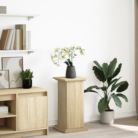 Blomsterstativ Pidestall med oppbevaring Sonoma Eik 31x30x60 cm