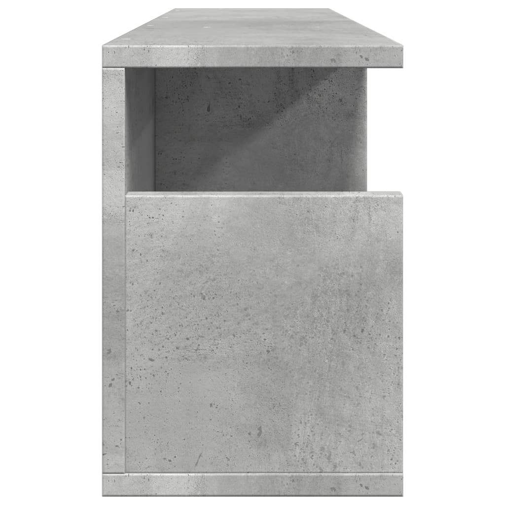 Veggskap 80x20x30 cm betonggrå konstruert tre