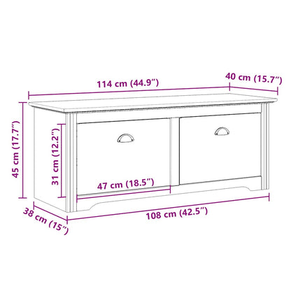 Sittebenk Gangbenk BODO Hvit 114x40x45 cm