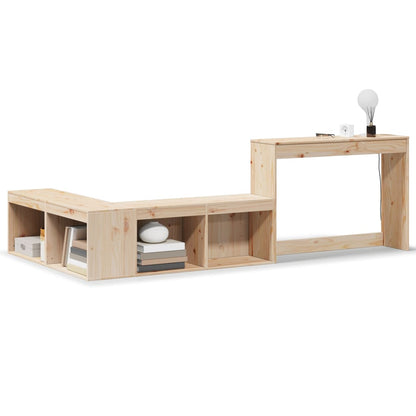 Nattbord Sengbord Tre med skrivebord 232x122x75 cm heltre furu