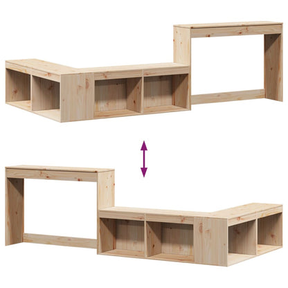 Nattbord Sengbord Tre med skrivebord 232x122x75 cm heltre furu
