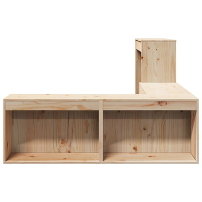 Nattbord Sengbord Tre heltre furu med skrivebord 222x107x75 cm