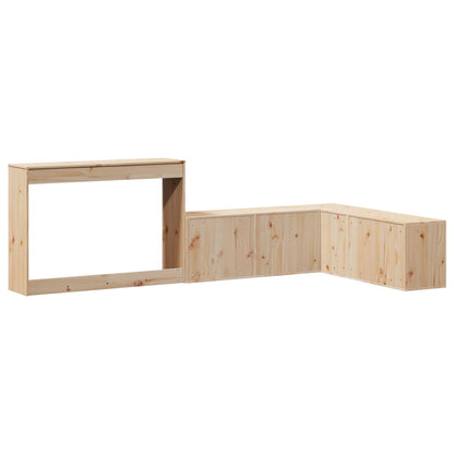 Nattbord Sengbord Tre heltre furu med skrivebord 222x107x75 cm