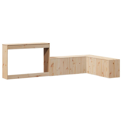 Nattbord Sengbord Tre heltre furu med skrivebord 232x112x75 cm