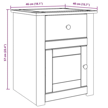 Nattbord Sengbord Tre heltre furu Panama 46x40x57 cm