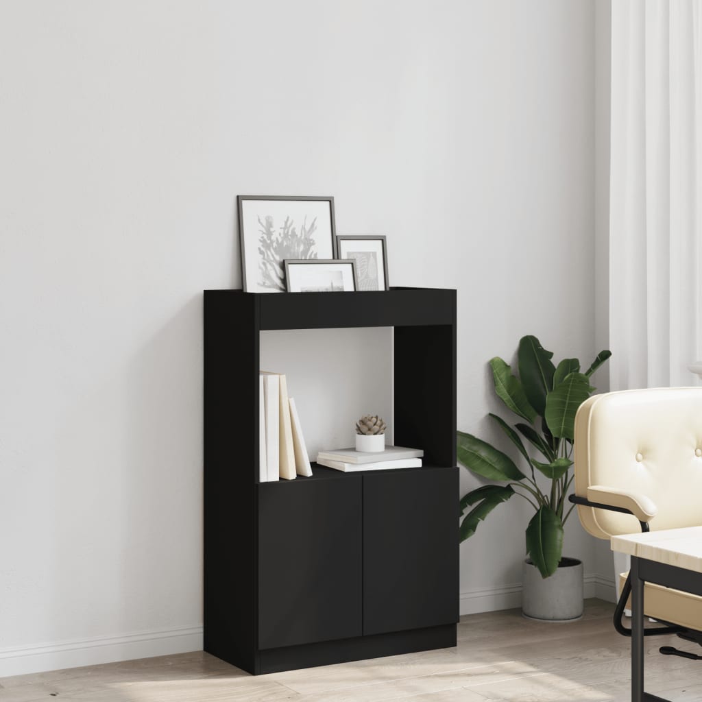 Skap Svart 63x33x100 cm