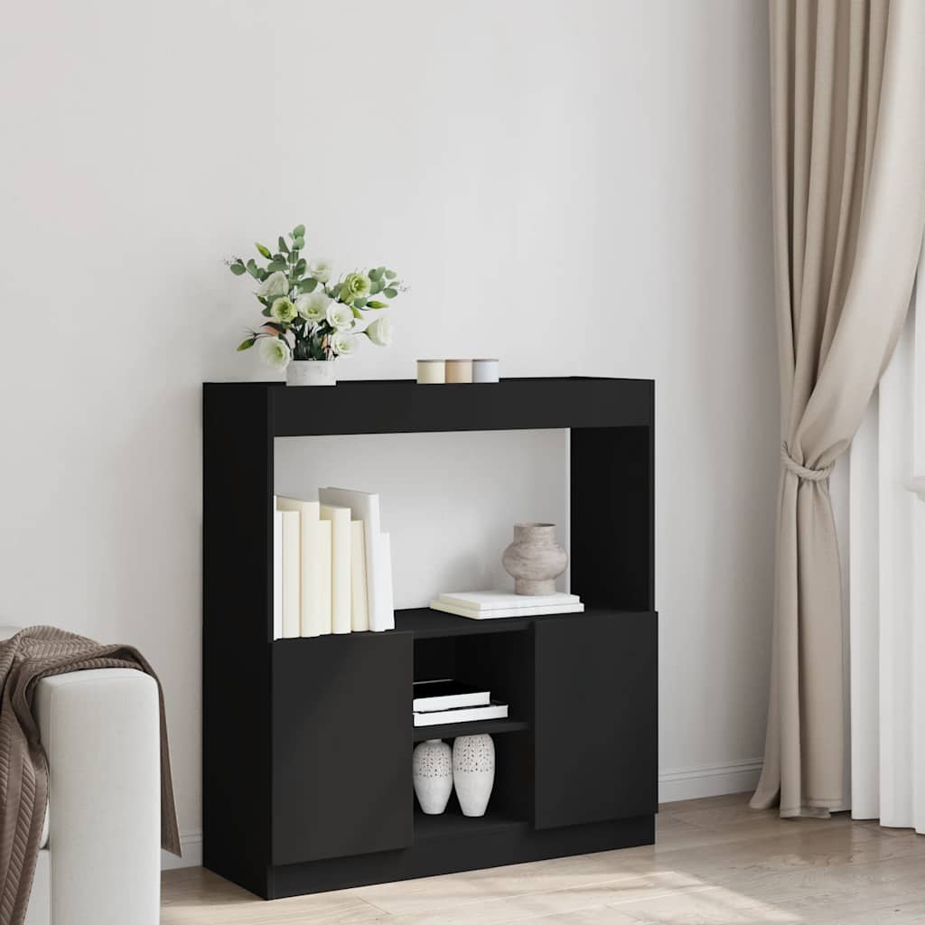 Skap Svart 92x33x100 cm