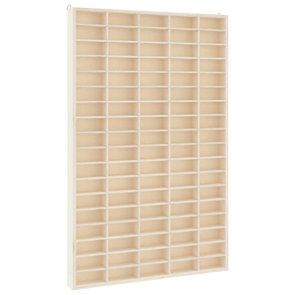 Vegghylle Tre samlerutstilling i Tre med 90 rom 50,5x4,5x79 cm