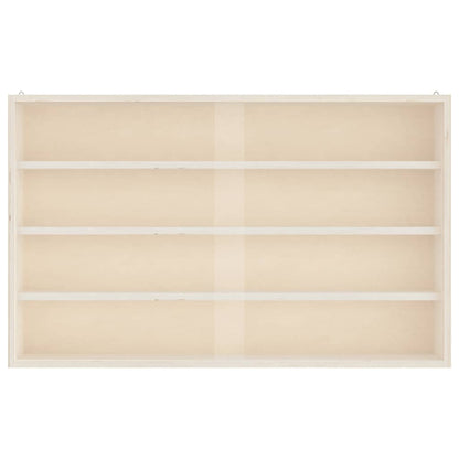 Vegghylle Samlermontre i tre med dører 60x8,5x37cm