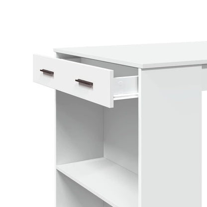 Barbord hvit 102x70x103,5 cm konstruert tre