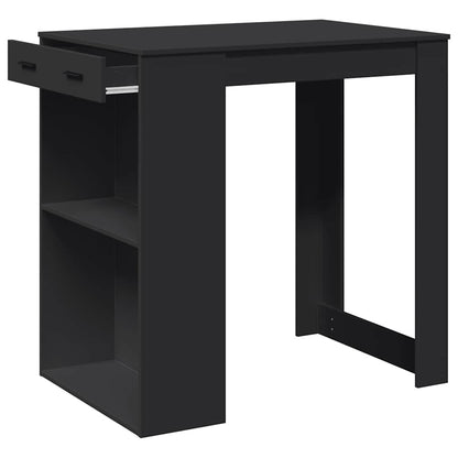 Barbord svart 102x70x103,5 cm konstruert tre