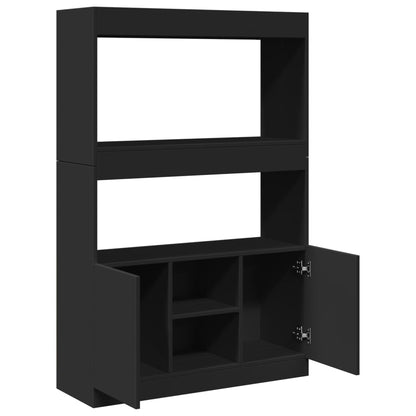 Skap Svart 92x33x140 cm