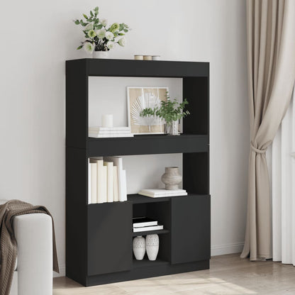 Skap Svart 92x33x140 cm