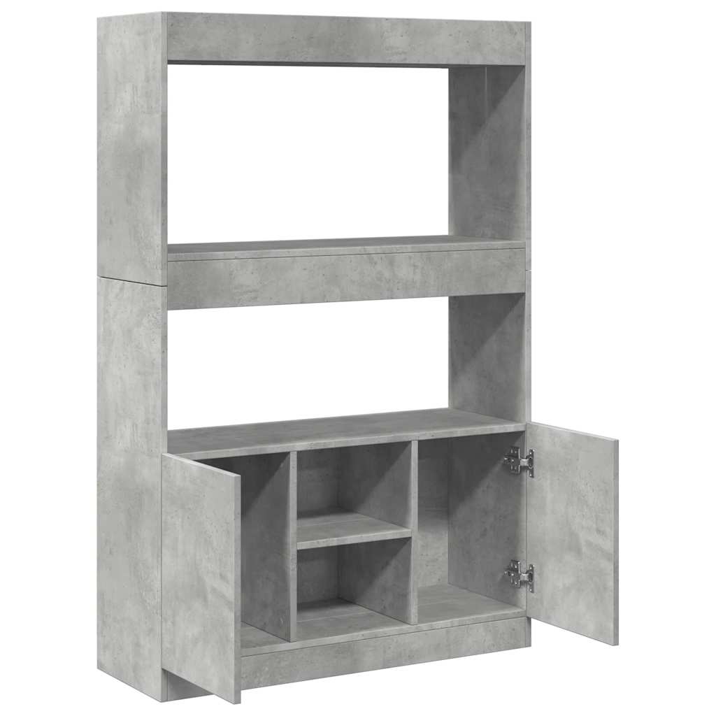 Skap Betonggrå 92x33x140 cm