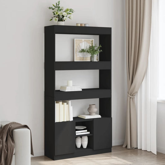 Skap Svart 92x33x180 cm