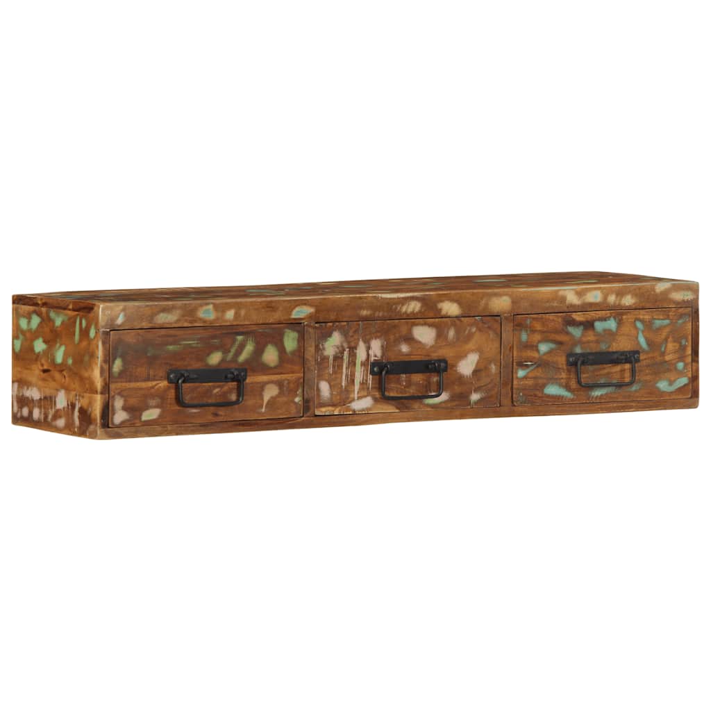 TV-Møbel Tre Tv-benk Veggmontert 100x30x19 cm gjenvunnet heltre