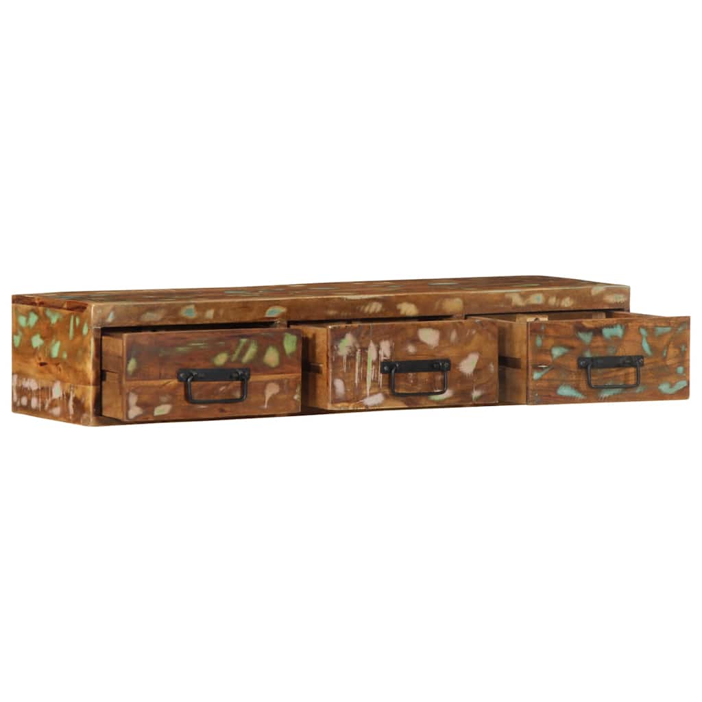 TV-Møbel Tre Tv-benk Veggmontert 100x30x19 cm gjenvunnet heltre