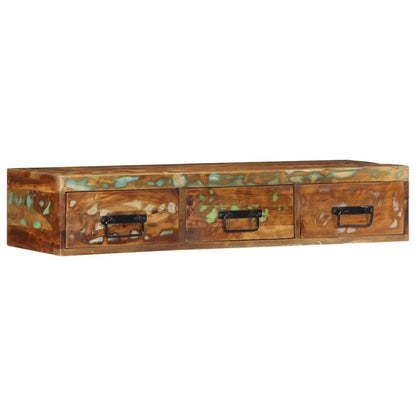 TV-Møbel Tre Tv-benk Veggmontert 100x30x19 cm gjenvunnet heltre