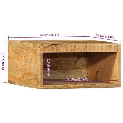 TV-Møbel Tre Tv-benk Veggmontert 40x30x19 cm grovt heltre mangotre