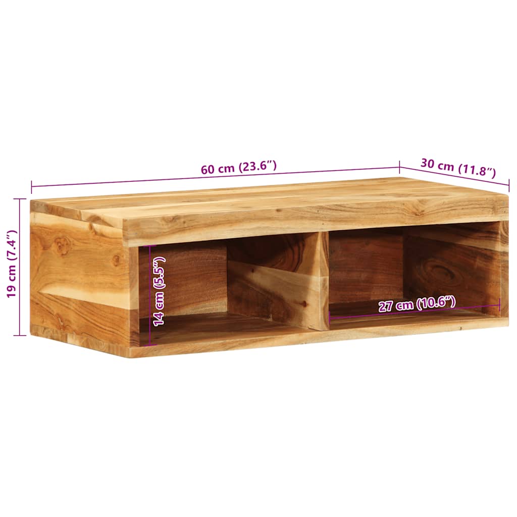 TV-Møbel Tre Tv-benk Veggmontert 60x30x19 cm heltre akasie