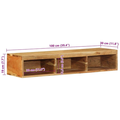 TV-Møbel Tre Tv-benk Veggmontert 100x30x19 cm heltre akasie
