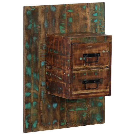Nattbord Sengbord Tre Gjenvunnet Heltre flerfarget 60x32x80 cm