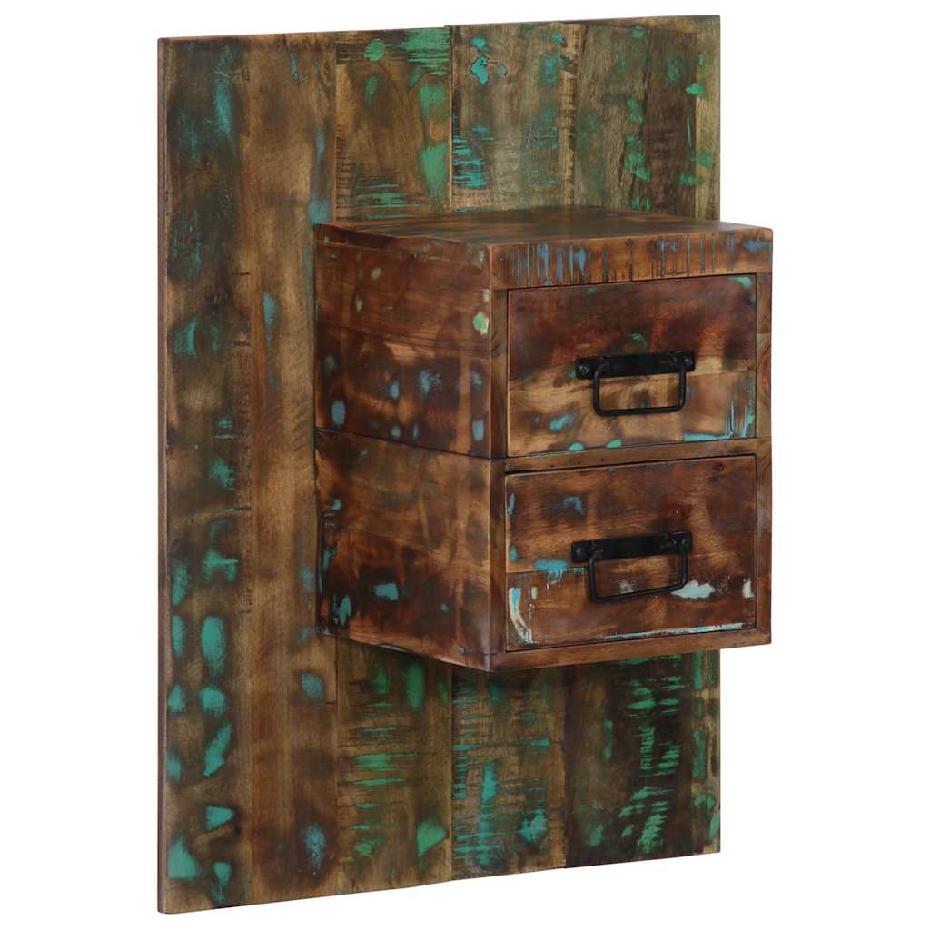 Nattbord Sengbord Tre Gjenvunnet Heltre flerfarget 60x32x80 cm
