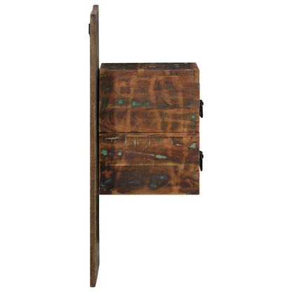 Nattbord Sengbord Tre Gjenvunnet Heltre flerfarget 60x32x80 cm