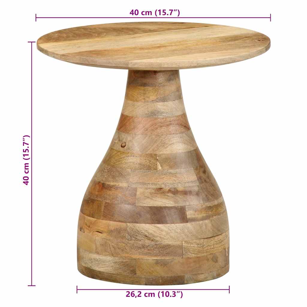 Sidebord Tre Ø40x40 cm heltre mango