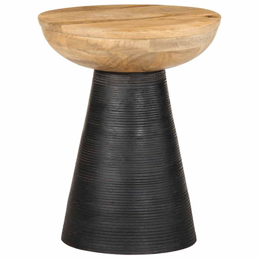 Sidebord Svart Ø37x45 cm heltre mango