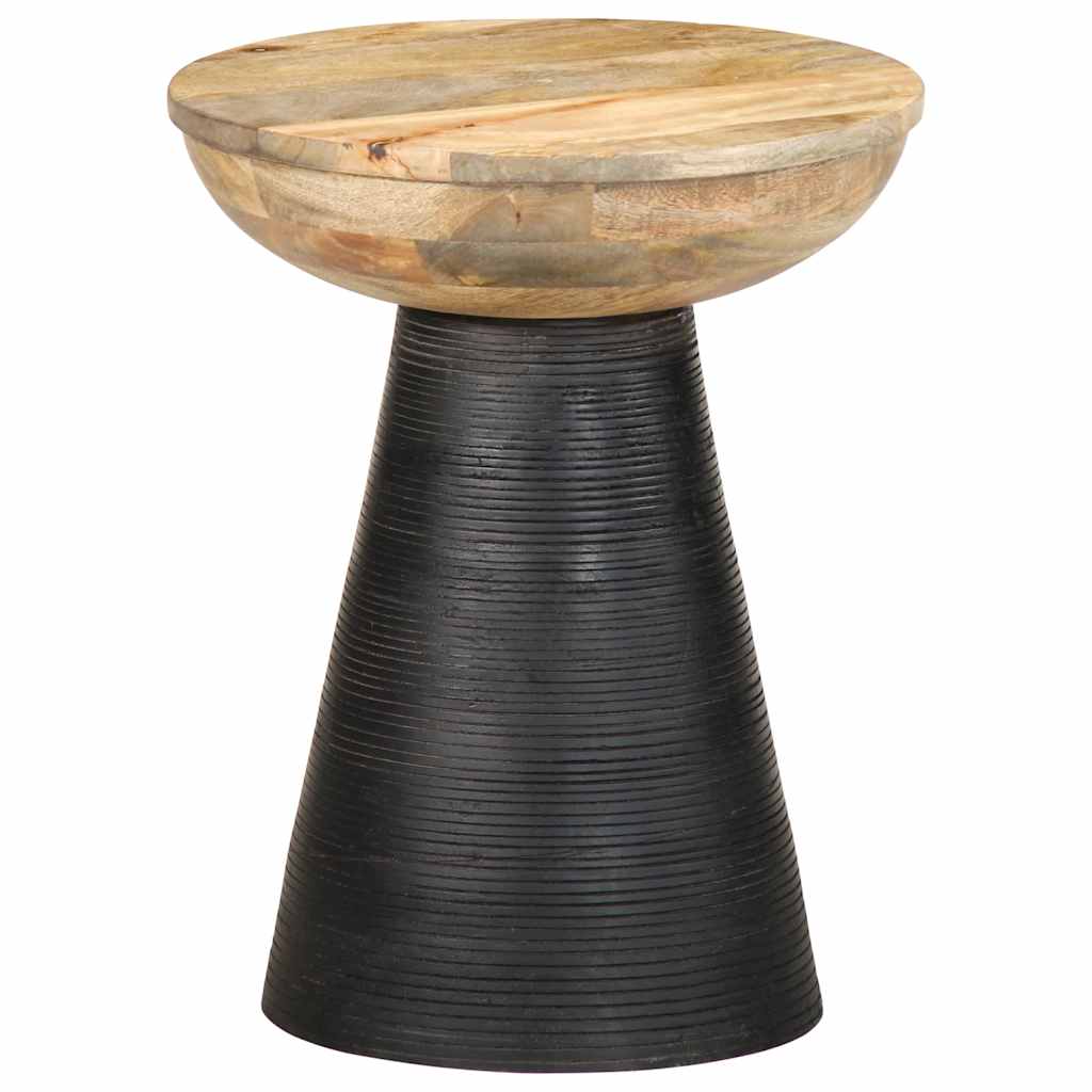 Sidebord Svart Ø37x45 cm heltre mango