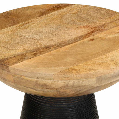 Sidebord Svart Ø37x45 cm heltre mango