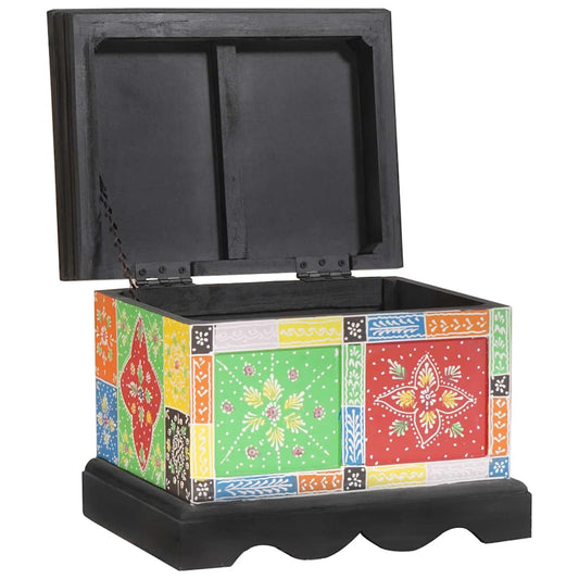 Oppbevaringskiste Flerfarget 40 x 30 x 30 cm Massivt mangotre
