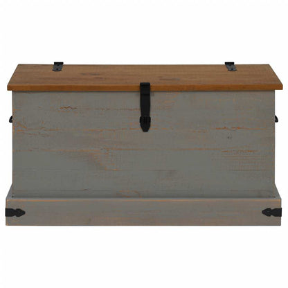 Oppbevaringskiste HALDEN Grå 91x48x47 cm heltre furu