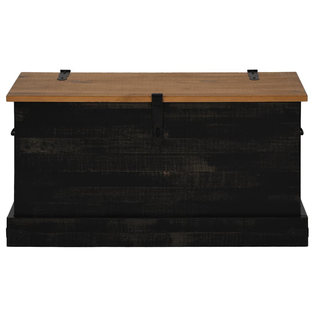 Oppbevaringskiste HALDEN Svart 91x48x47 cm heltre furu