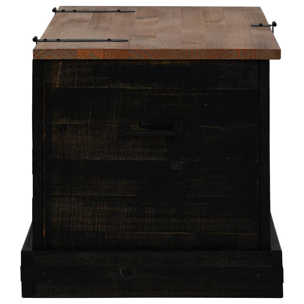 Oppbevaringskiste HALDEN Svart 91x48x47 cm heltre furu