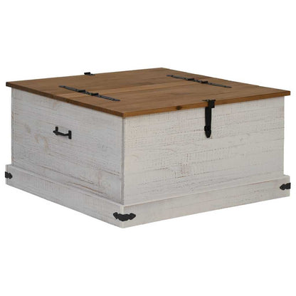 Oppbevaringskiste HALDEN Hvit 91x91x47 cm heltre furu