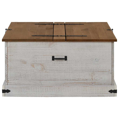 Oppbevaringskiste HALDEN Hvit 91x91x47 cm heltre furu