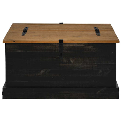 Oppbevaringskiste HALDEN Svart 91x91x47 cm heltre furu