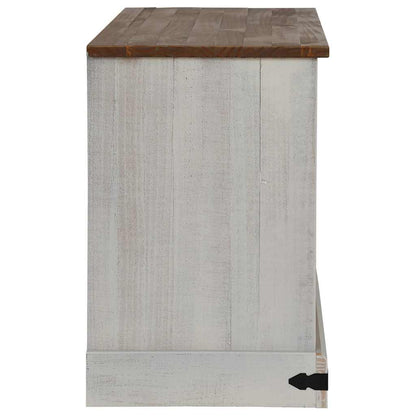 TV-Møbel Hvit TV-skap HALDEN med skyvedør 110x40x60 cm heltre