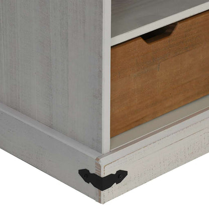 TV-Møbel Hvit TV-skap HALDEN med skyvedør 110x40x60 cm heltre
