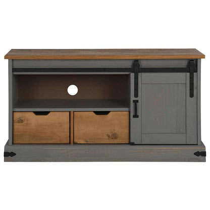 TV-Møbel Grå TV-skap HALDEN med skyvedør 110x40x60 cm heltre