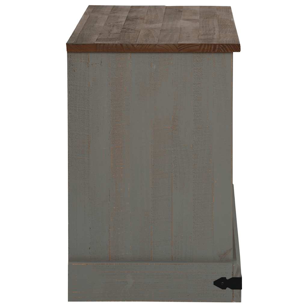 TV-Møbel Grå TV-skap HALDEN med skyvedør 110x40x60 cm heltre