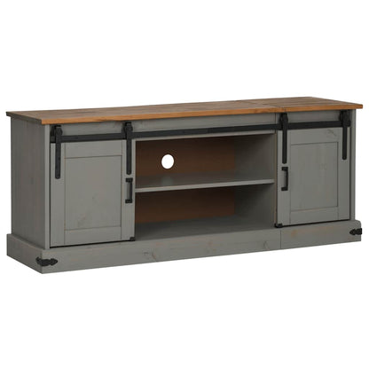 TV-Møbel Grå TV-skap HALDEN med 2 skyvedører 150x40x60 cm heltre