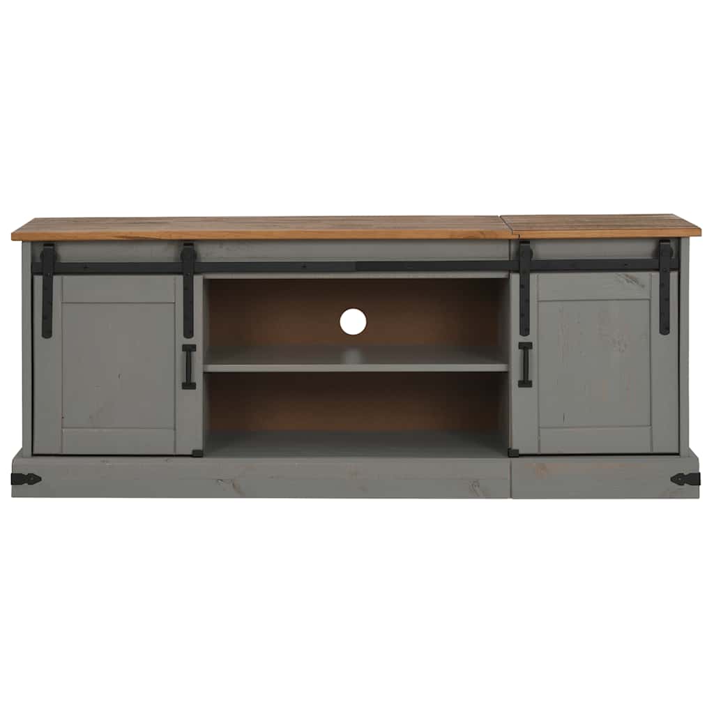 TV-Møbel Grå TV-skap HALDEN med 2 skyvedører 150x40x60 cm heltre