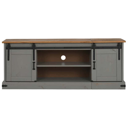 TV-Møbel Grå TV-skap HALDEN med 2 skyvedører 150x40x60 cm heltre