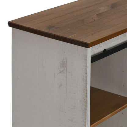 Skjenk Hvit HALDEN med skyvedør 80x40x80 cm heltre