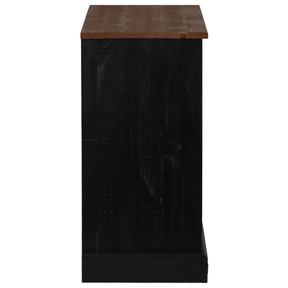 Skjenk Svart HALDEN med skyvedør 80x40x80 cm heltre
